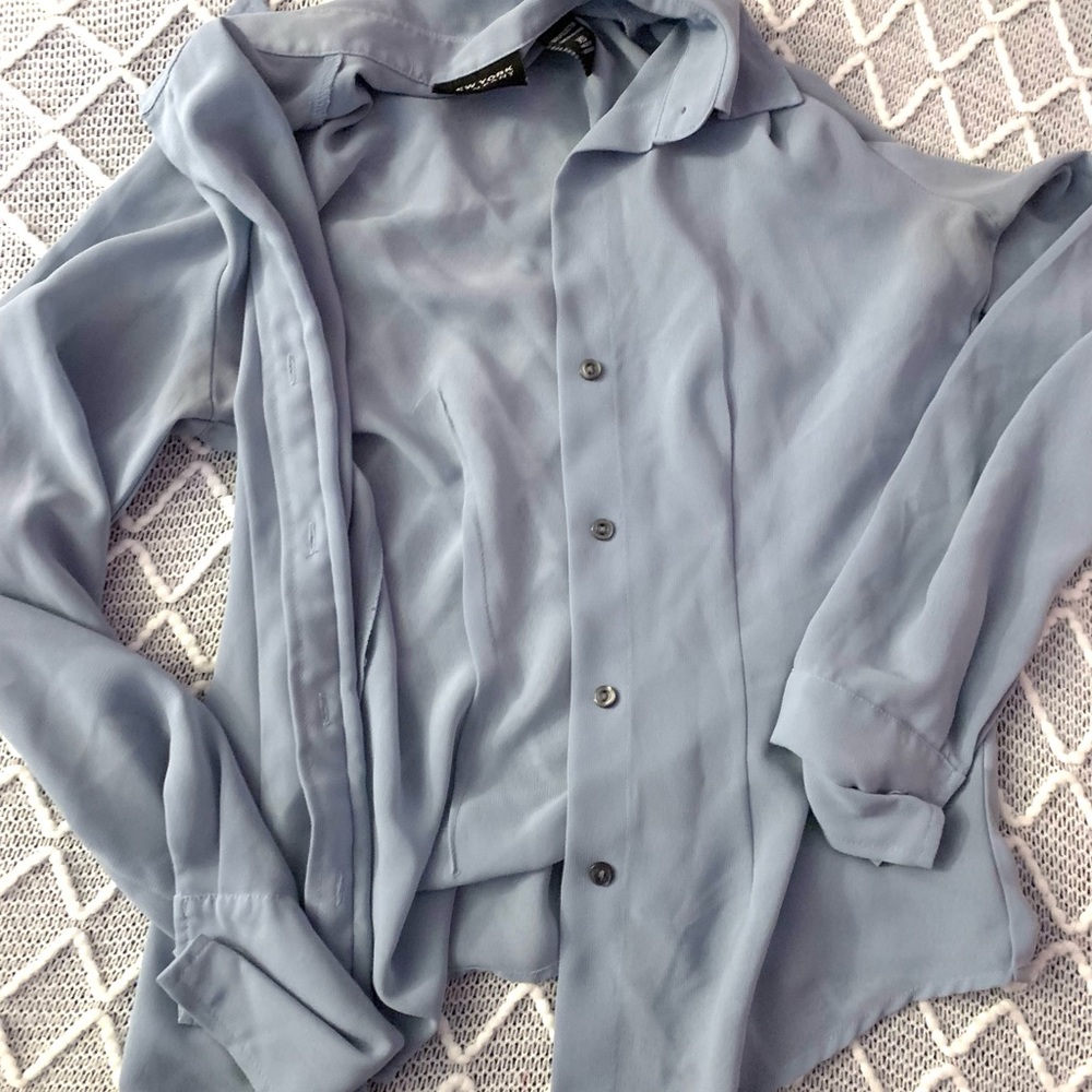 New York & Company Silky Light Button Up